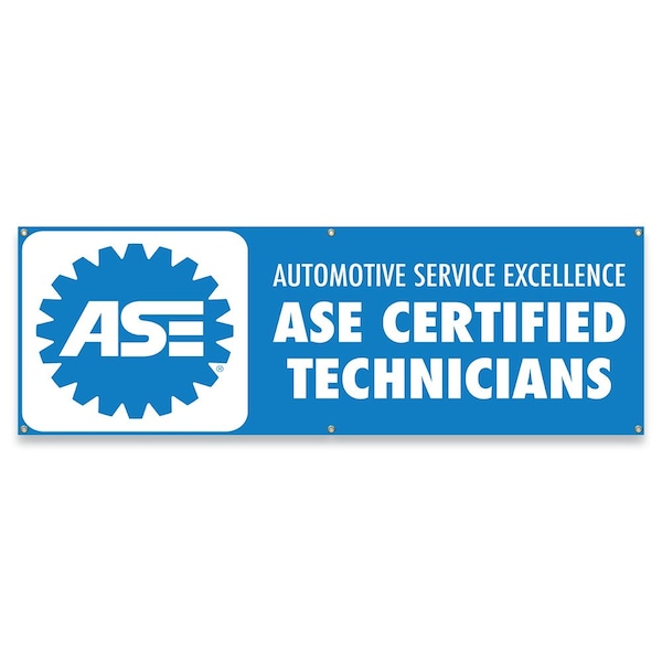 ASE Certified Technicians Banner Concession Stand Food Truck Single Sided
